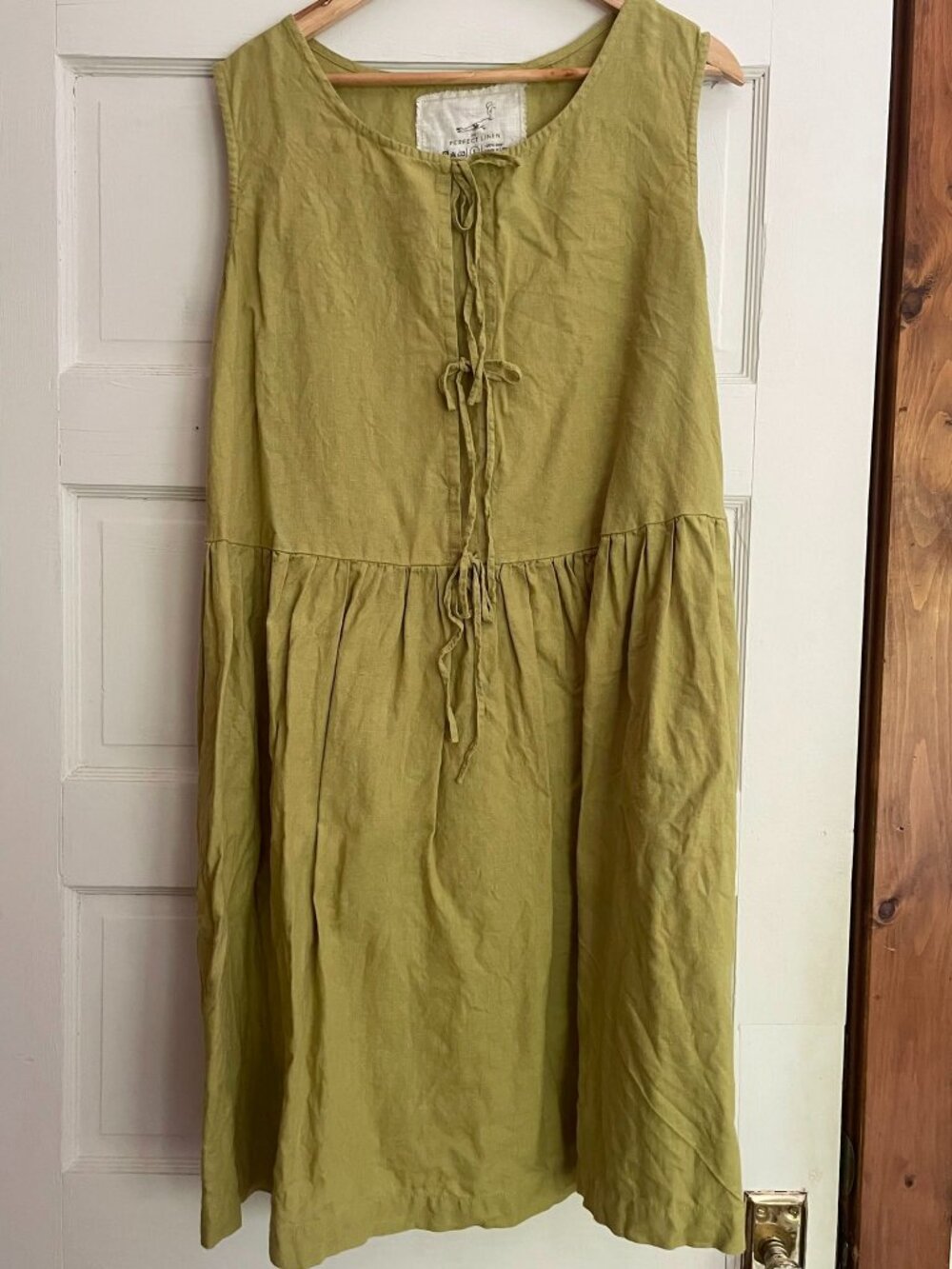 Midi SMOCK loose linen dress